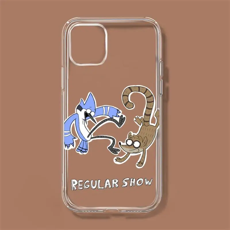 R-Regular Show Cartoon Phone Case For iPhone 11 12 Mini 13 14 Pro XS Max X 8 7 6s Plus 5 SE XR Transparent Shell