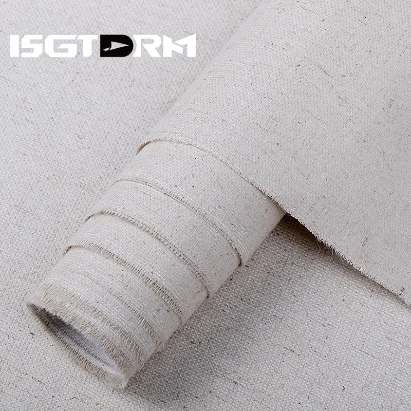 

ISGTDRM Профессиональный пустой холст для рисования, акриловый холст для масляной живописи, смесь льна, грунтованные художественные принадлежности, 5 м, один рулон