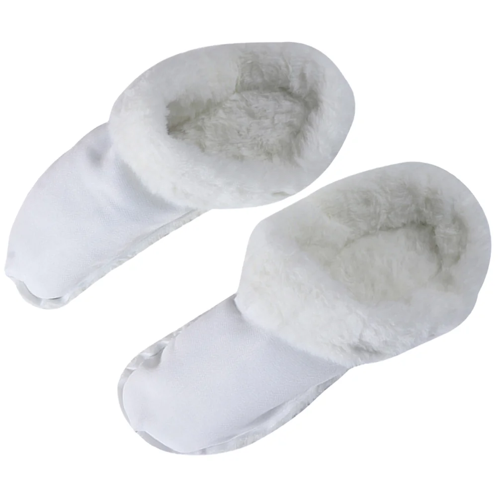 

Simple Velvet Lined Shoe Covers Fuzzy Insoles for Slippers Warmer Man Thermal Socks Men Wicker