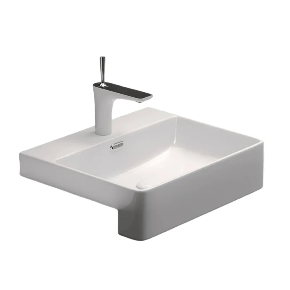 

Semi-embedded countertop basin Hotel semi-hanging countertop basin, ceramic basin Bathroom wash