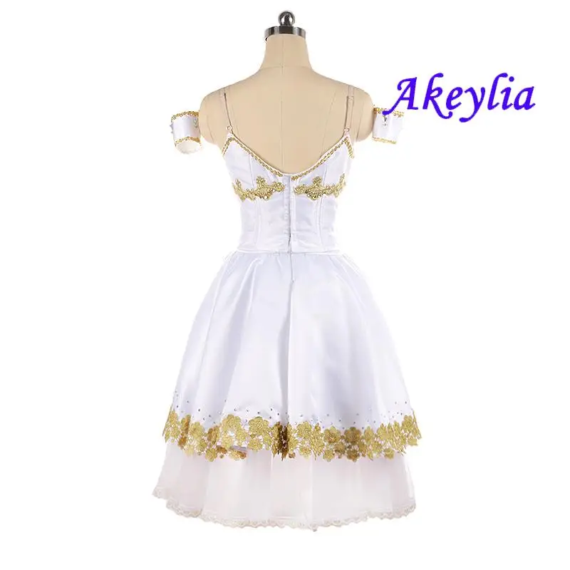 Custom made women Sugar Plum Fairy professional Ballet Tutu white satin No elasticity Separate ballet custom Skirt for girls