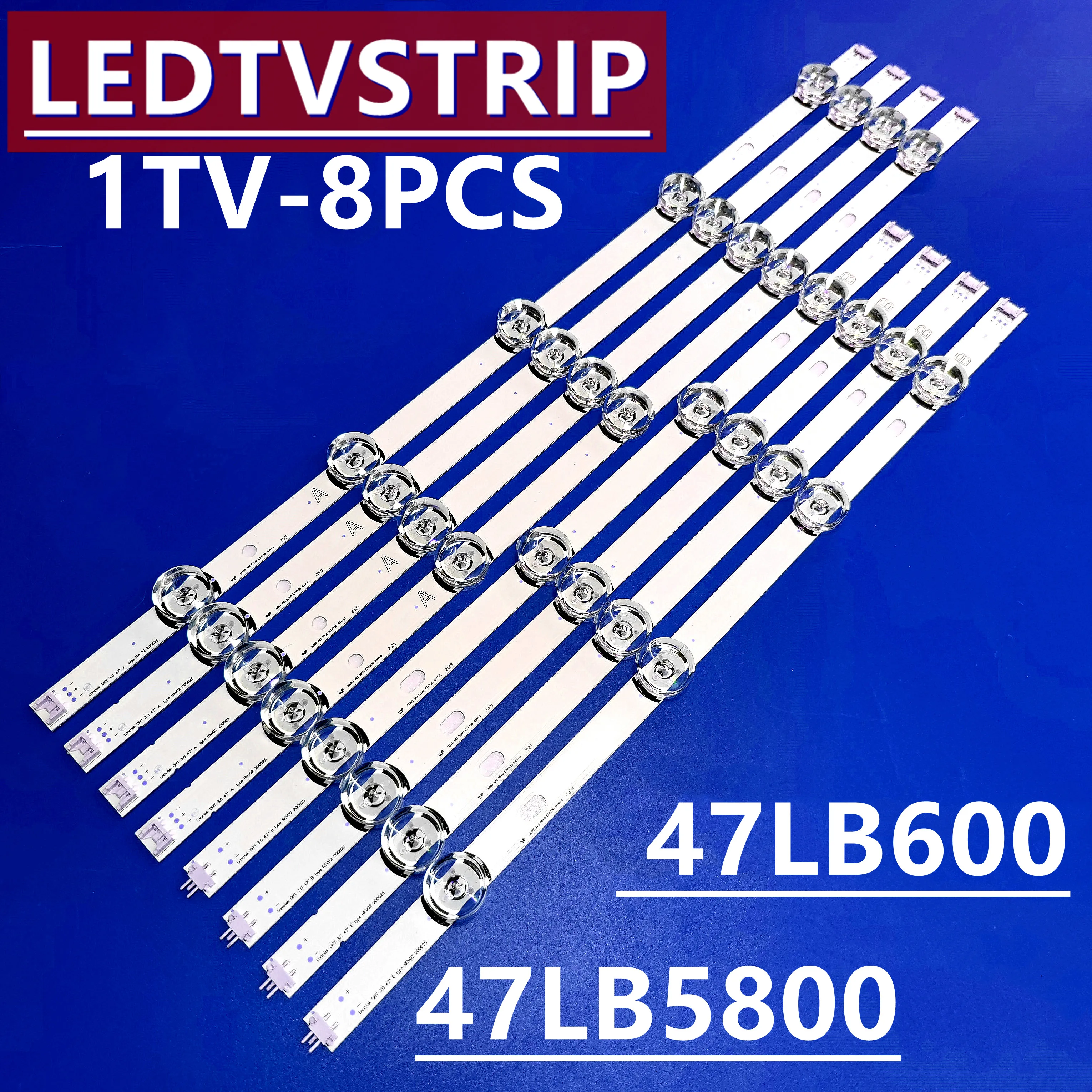 New 5set=40 PCS LED strip For LG 47LB600 47LB5800 47LB6500 47LB5500 47LB5500 47LB5600 6916L-1715A 1716A 1948A 1949A 1961A 1962A