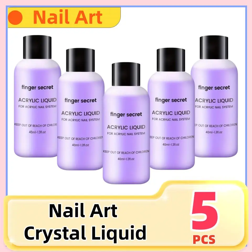 5 pezzi 40 ml liquido acrilico per polvere acrilica polvere unghie cristallo monomero nail art estensione delle unghie intaglio strumento manicure