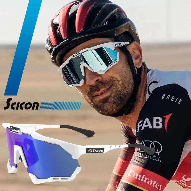 SCICON Cycling Glasses Mountain Bicycle Photochromic Goggles Road Bike Cycling Eyewear Men Women Outdoor Polarized Sunglasses