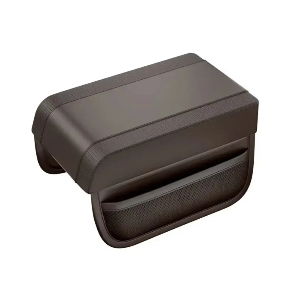 

With Pocket Car Armrest Box Booster Pad Waterproof Anti-slip Leather Armrest Mat Premium Memory Sponge Space Saving