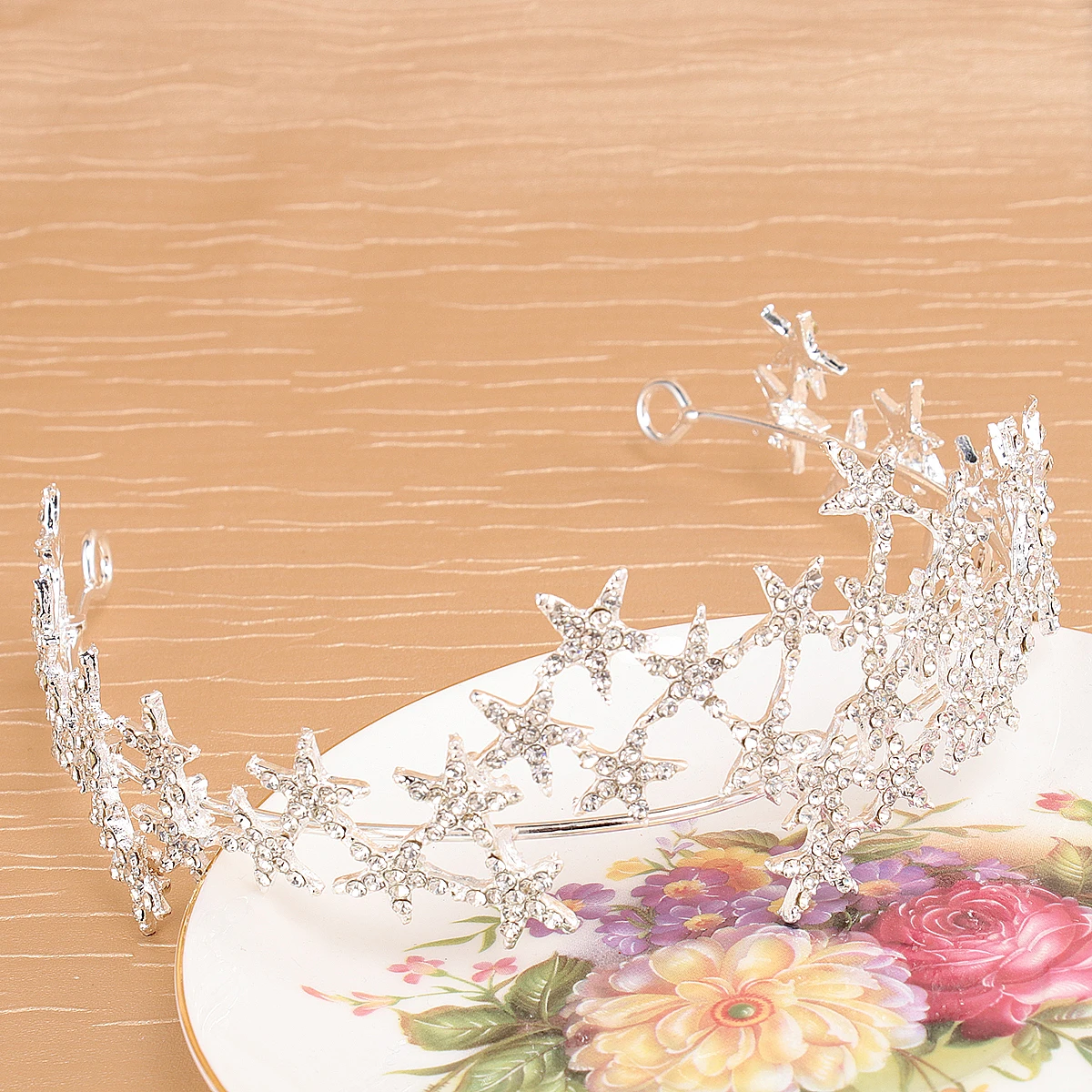 

Hair Ornament Alloy Star Crown Lightweight Bridal Headpiece For Wedding Party Prom Evening Events Hair