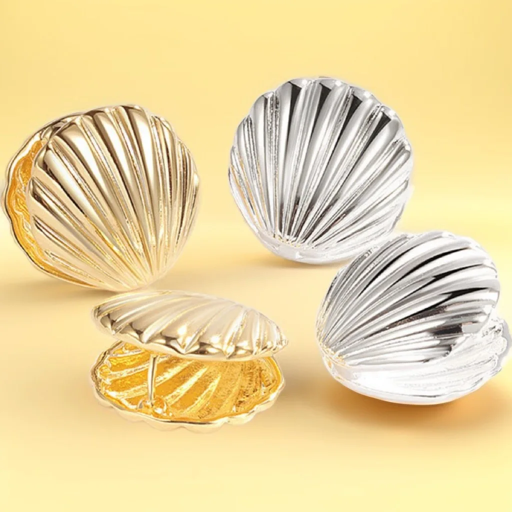 과장된 오션 스타일 쉘 질감 스터드 귀걸이 여성용 트렌디 액세서리 개인화 쥬얼리 귀걸이 데일리웨어