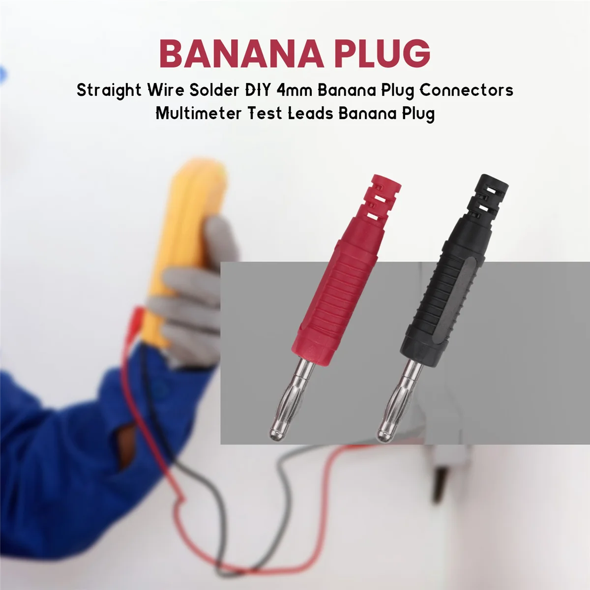 40 pièces 4mm fiches banane soudure bricolage fiche banane connecteurs mâles adaptateurs pour multimètre fils de Test sondes