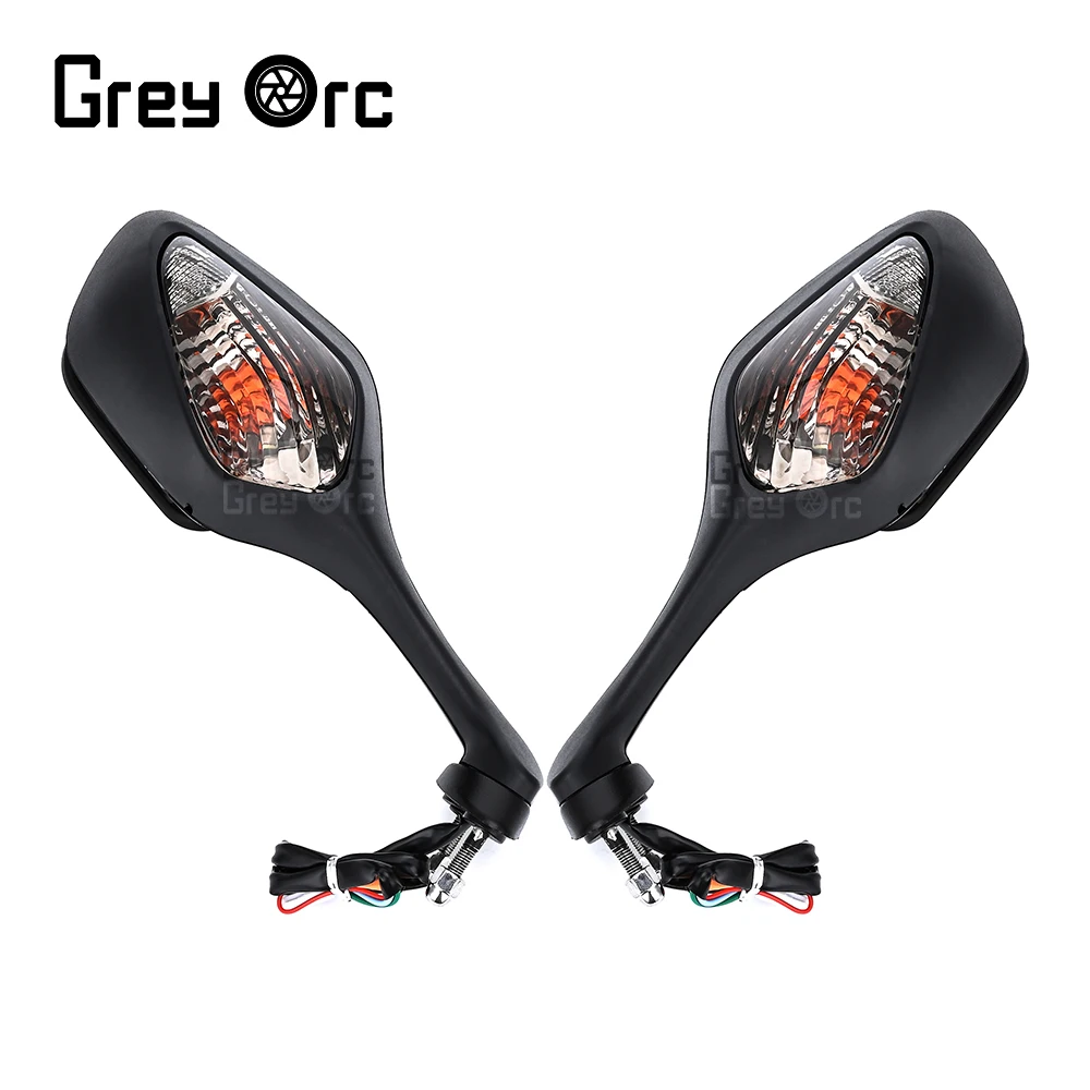 

For Honda CBR1000RR CBR 1000RR 2008-2016 VFR1200 VFR 1200 2010-2017 Pair Motorcycle Rearview Bulb Turn Signal Side Mirrors Black