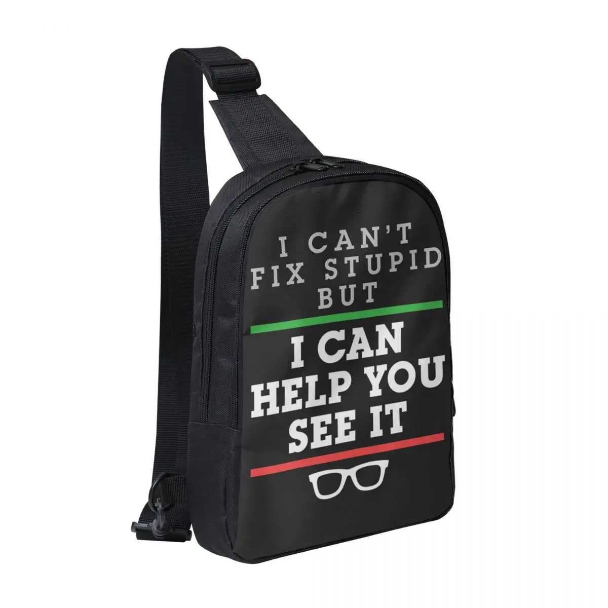 

Optometry Ophthalmology Funny Saying See Stupid Chest Bag Men Sling Crossbody Backpack Chest Bag Daypack Shoulder Bag