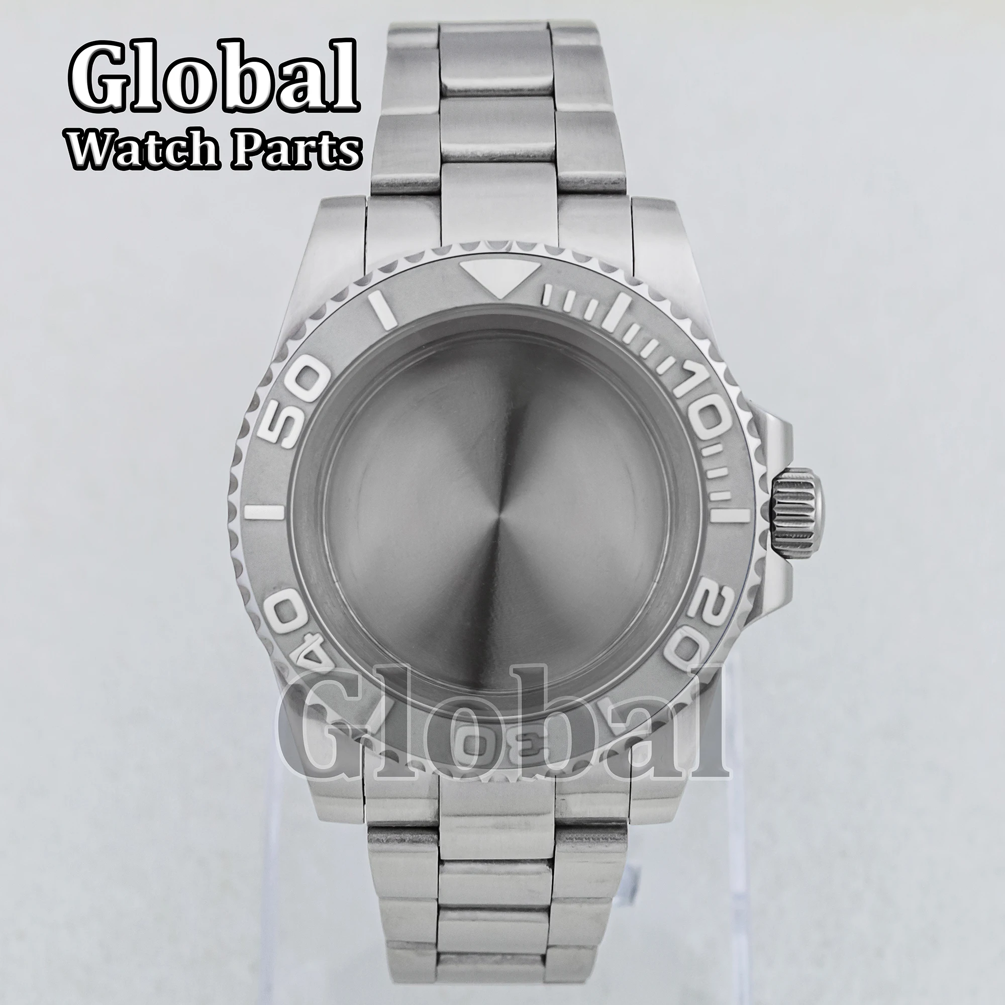 NH35 حافظة ساعة من الفولاذ المقاوم للصدأ لـ SUB GMT حزام سفلي صلب من زجاج الياقوت تعديل ملحقات الساعة تناسب حركة NH36