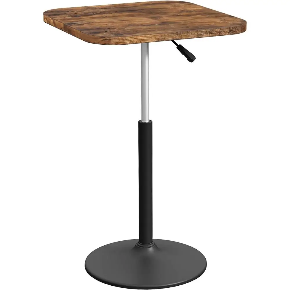 

Bar Table, Height-Adjustable Pub Table 26.8-36.2 Inches, Cocktail Tables with Base, Counter Height Table or Small Space, Easy to