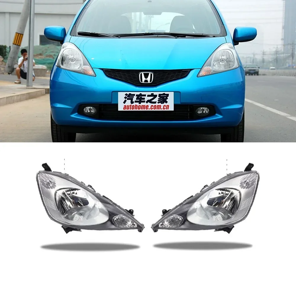 Car Headlights Assembly for Honda Fit Jazz Sport GE GG 2007~2013 2008 Fog Light Halogen Corner Side Lamp Warning LED Accessories