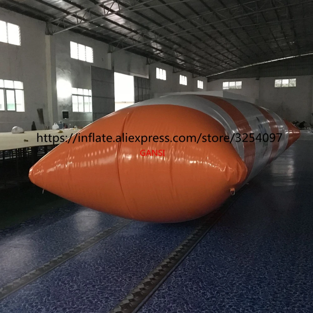 Water Park 0.9Mm Pvc Inflatable Jumping Bag 8X3m Floating Inflatable Water Catapult Blob For Rental