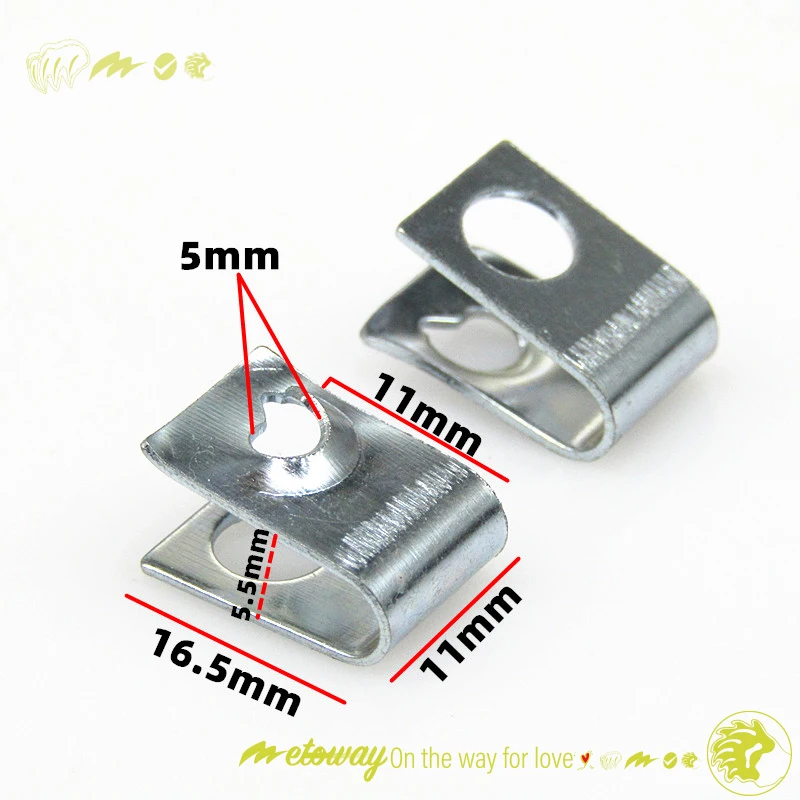 20pcs ClipsFor Honda m5 Self Tapping Clip Base U-shaped Fixing Clip Blade Guard Plate Clips Fastener Clip