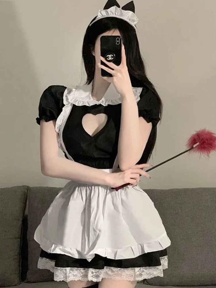 

Fashion Maid Lolita Cosplay Costumes Cute Sweet Schoolgirl Uniform Stage Animation Show Apparel Naughty Sweetheart Chemise Sexy