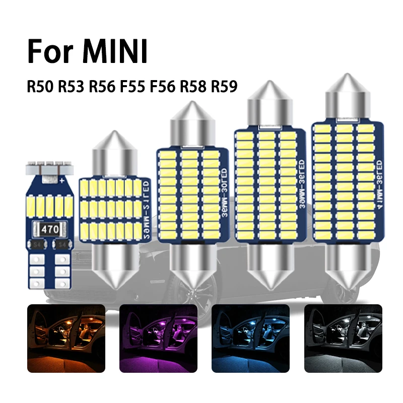 

Car Interior LED Light Canbus For MINI Cooper S SD GP Roadster JCW R50 R53 R56 F55 F56 R58 R59 2003-2021 Auto Accessories