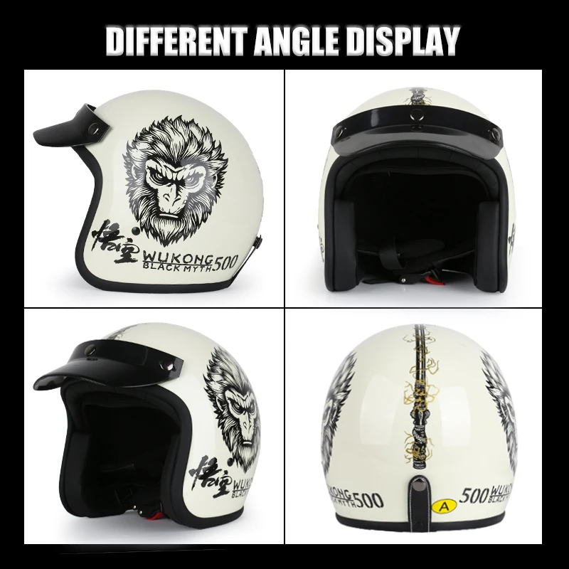 خوذة دراجة نارية 3/4 للجنسين خوذة لكامل الوجه للرجال والنساء معدات واقية لركوب الدراجات النارية #5