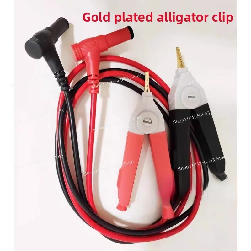 Multimeter Gold-Plated Test Leads, with Alligator Clips & Capacitor Clips, Long Wire Clip Pen Accessory