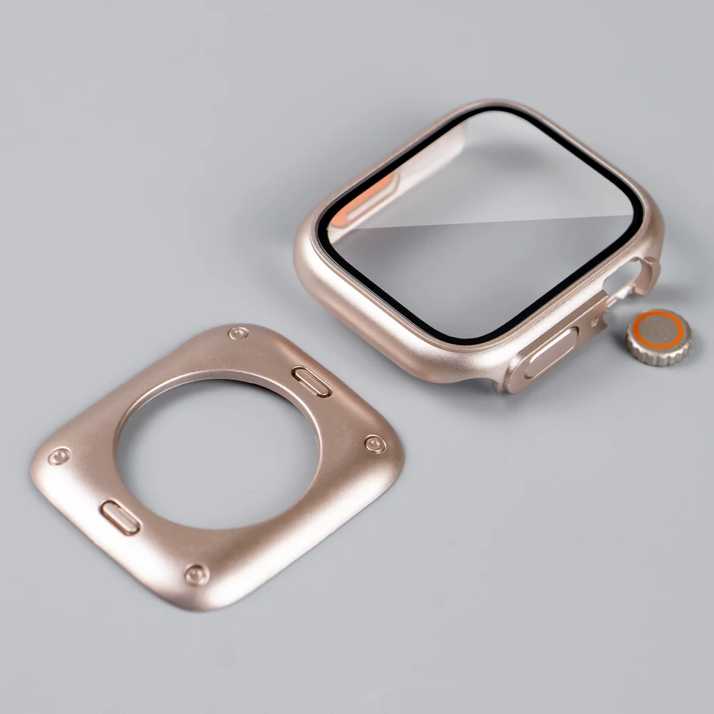 Armband + Gehäuse für Apple Watch Band 46 mm 42 mm 44 mm 45 mm 41 mm Vollständige Abdeckung Metall-Edelstahlband Iwatch Serie 11 10 9 8 7 6 SE 5 – Detail 17