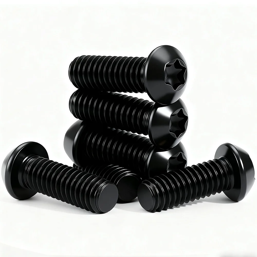 30/50/100 Stück GB/T2672 Rundkopf-Torx-Schrauben mit sechs Lappen M2 M2,5 M3 M4 Torx-Schrauben aus schwarzem Kohlenstoffstahl der Güteklasse 10,9