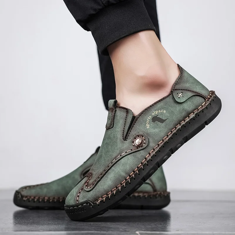 High Quality Brand Men's Genuine Leather Shoes Handmade Soft Soled Men's Casual Shoes Anti Slip New Men's Business Shoes