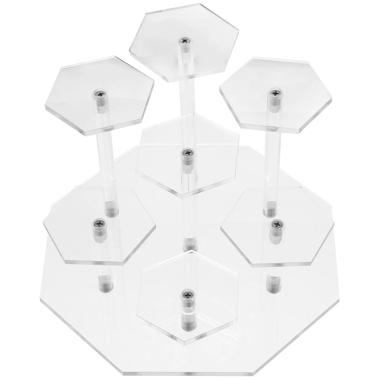 

Transparent Display Stand Acrylic Riser Shelf Figurine Collection Toy Rack Statuette Storage Stable Reusable Premium