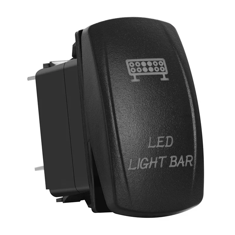 Off Road Light Control LED Light Bar Switch 5-pin Configuration 20 Amps Capacity 12 Volts System Plastic Material