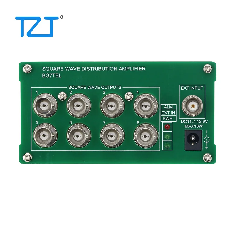 TZT Clock Distributor Square Wave Distribution Amplifier 8-Channel Output (BNC/SMA Port Output 0-5Vpp/0-3.3Vpp)