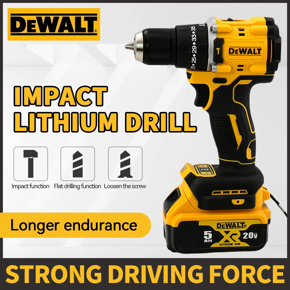 Dewalt DCD805 20V Brushless Cordless Impact Drill  Rechargeable  2000RPM Wrench  Compact Hand Drill  Power Tools Electric Tools