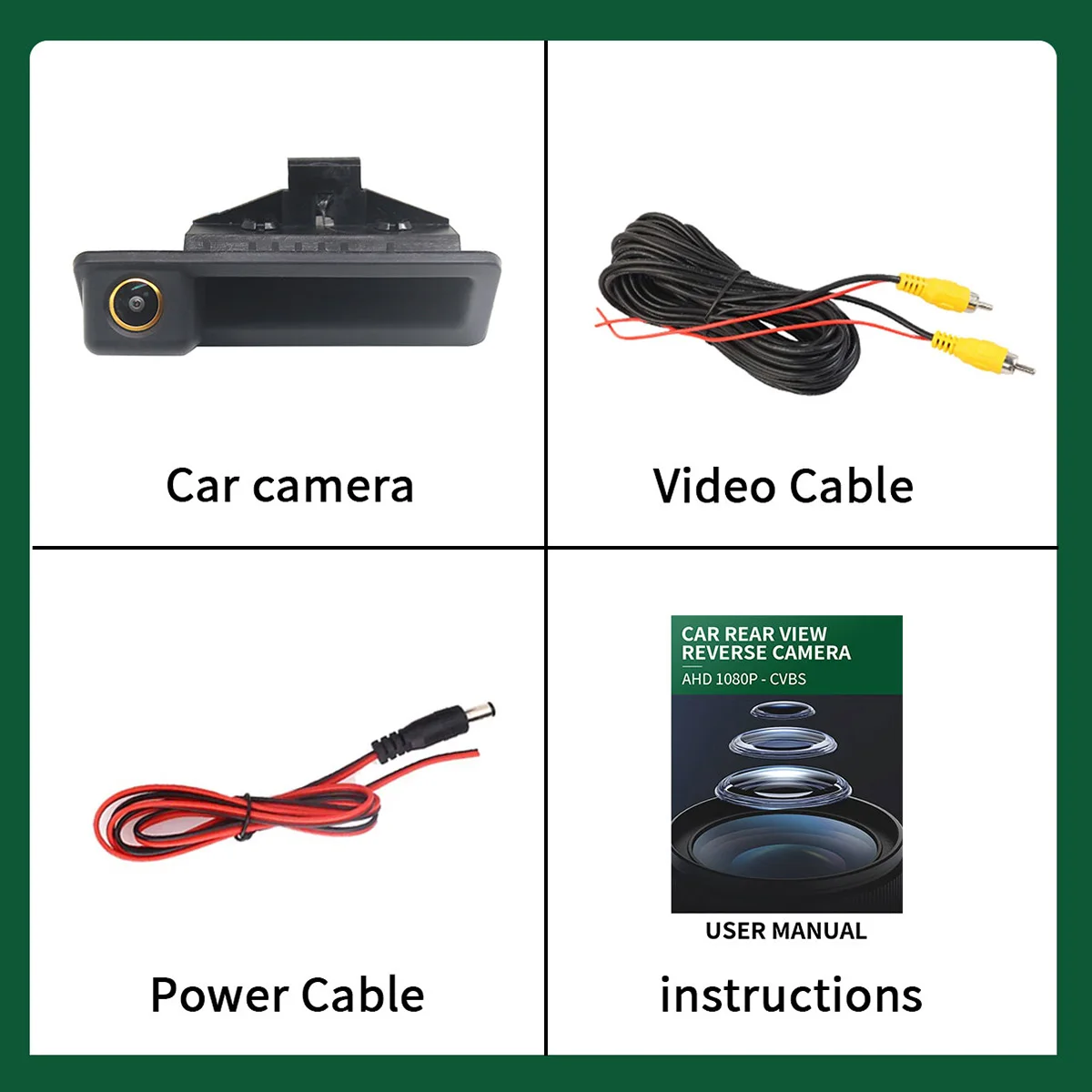 AHD 1080P Waterproof Car Rear View Reverse Camera for BMW E60 E39 E90 E82 E61 X1 E84 X5 E70 E92 3/5 Series E88 E93 X6
