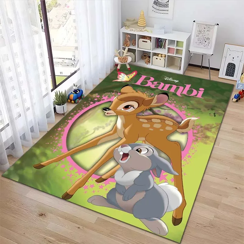 Cartoon Cute Bambi Carpet Living Room Bedroom Sofa Carpet Children's Room Bathroom Door Cushion Home Decoration