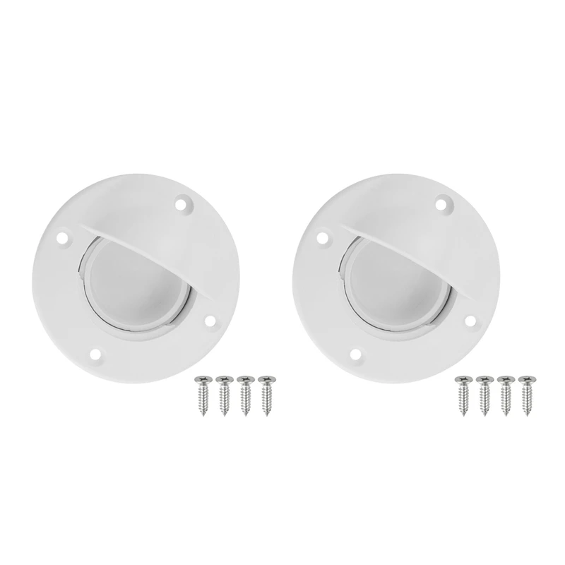 Universele Witte Nylon Marine Boot Spiegel Dek Mount Afvoer Scupper Klep Schroefdop Bung Stopper Vervanging Accessoires