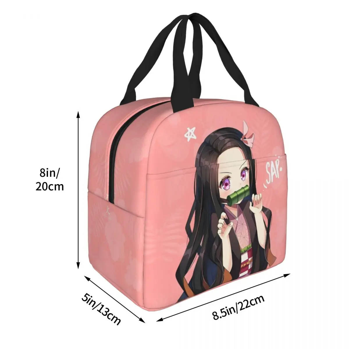 Demon Slayer Anime Nezuko Kamado Insulated Lunch Bags borsa termica contenitore per pasti Tote Lunch Box ad alta capacità Beach Travel