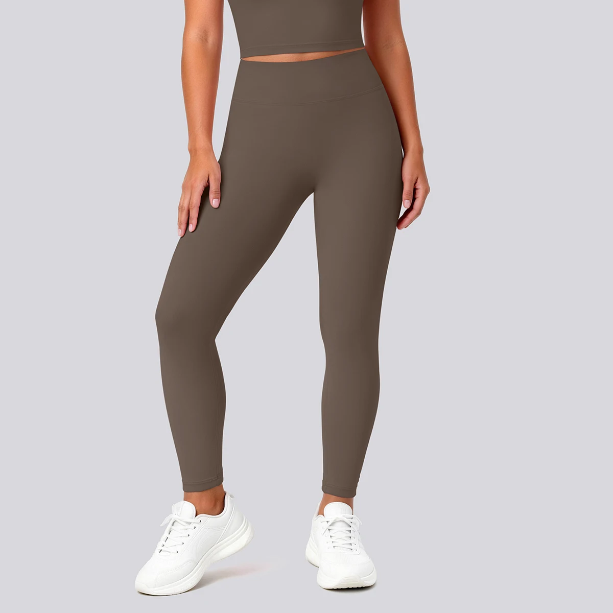 Hochtaillierte, schnelltrocknende Yoga-Hose für Damen, Fitness-, Lauf-, Rad- und Workout-Leggings, einfarbige, formgebende Sport-Hose – Detail 13