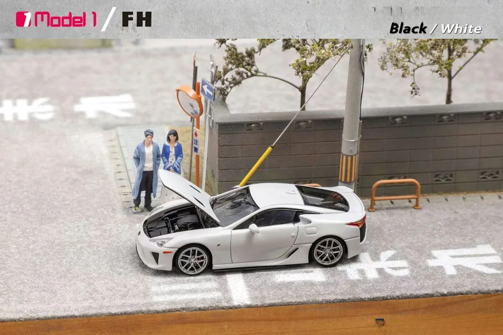 

Focal Horizon FH x Model One 1:64 LFA White Black limited699 Diecast Model Car