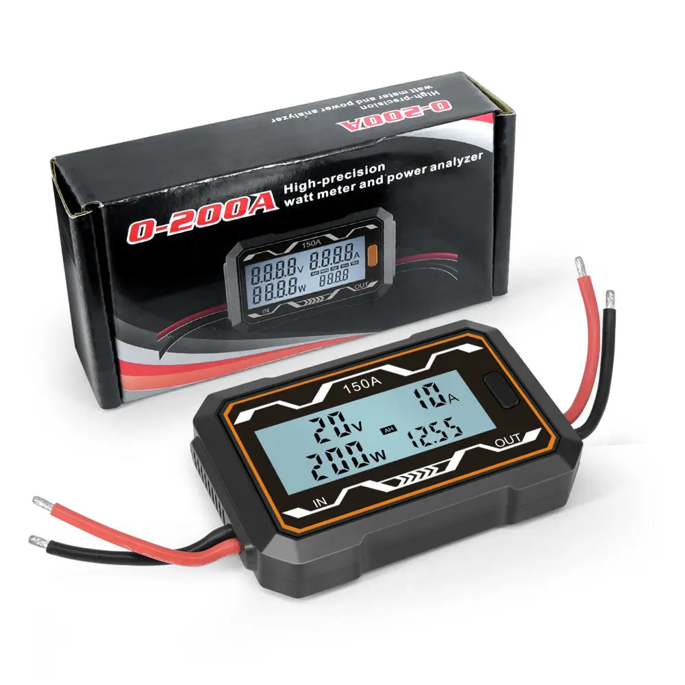DC Power Meter Voltage Current Watt Tester Multi Functional Digital Gauge Monitor 20A 100A 150A Electrical Measurement Device