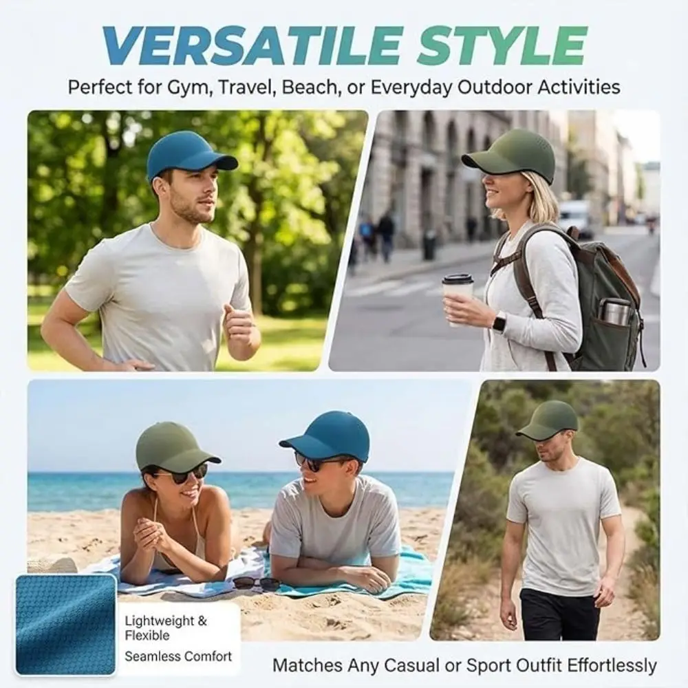 Creative Gift Seamless Baseball Cap Packable Quick Drying Sports Hat Breathable Lightweight Visor Cap