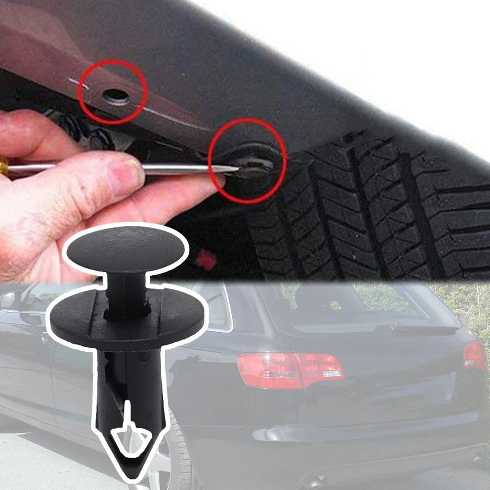 For Audi A6 4F C6 2011 2010 2009 2008 2007 2006 Car Fender Mudguard Mudflap Engine Undertray Clip Wing Lining Hood Push Rivets