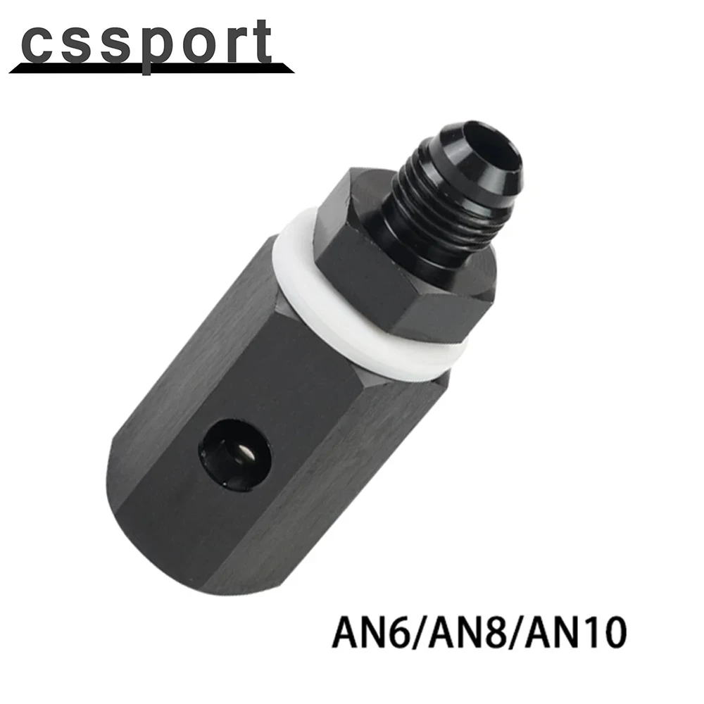 AN6 AN8 AN10 Aluminum Male Fuel Cell Tank Roll Over Exhaust One-way Valve Fuel Vent Valve Joint Black TF-1132