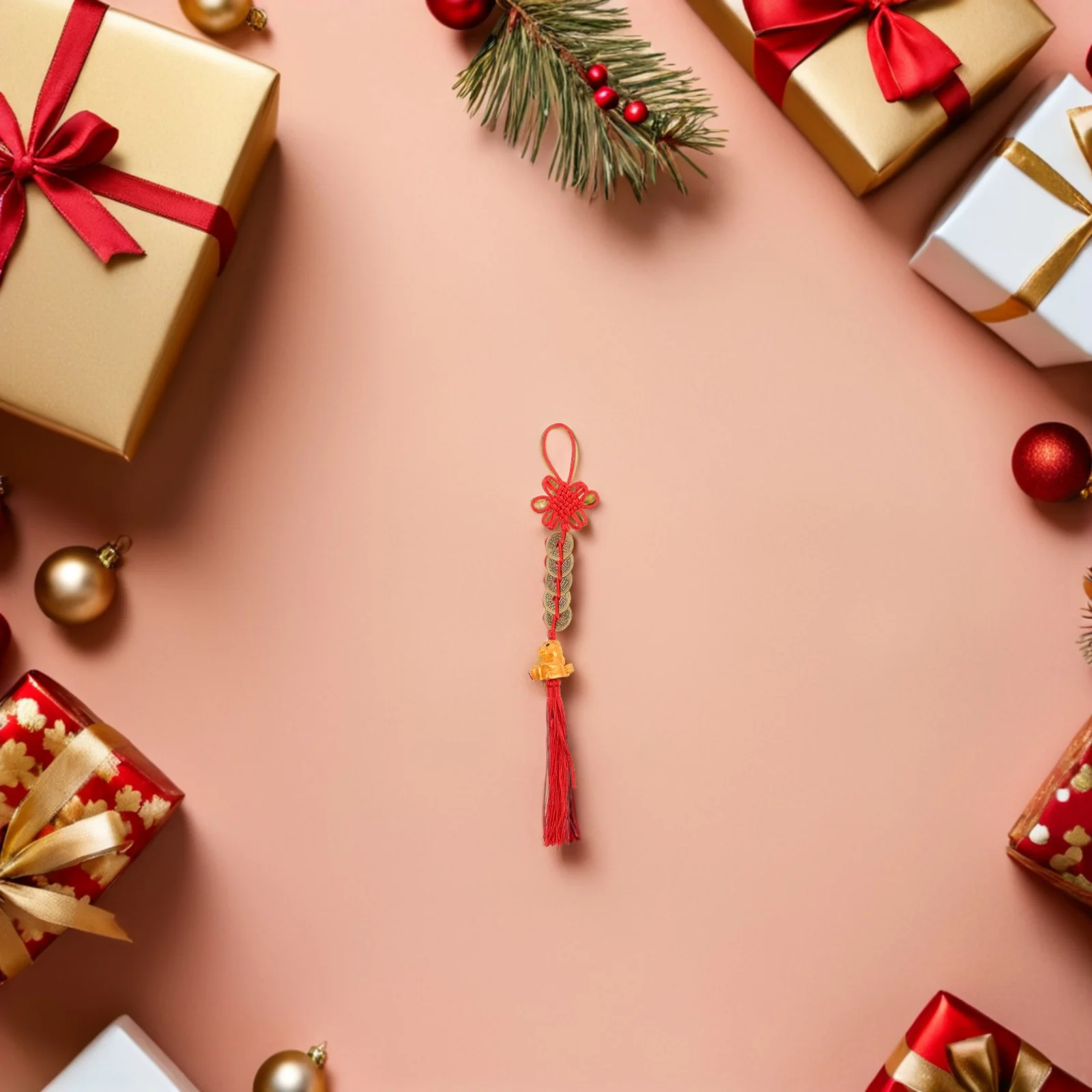 4 stuks Paardenjaar Koperen Munt Hangende Hanger 2026 Chinees Nieuwjaar Decoratie Voor Thuis Auto Feng Shui Geluksbrenger Lentefestival