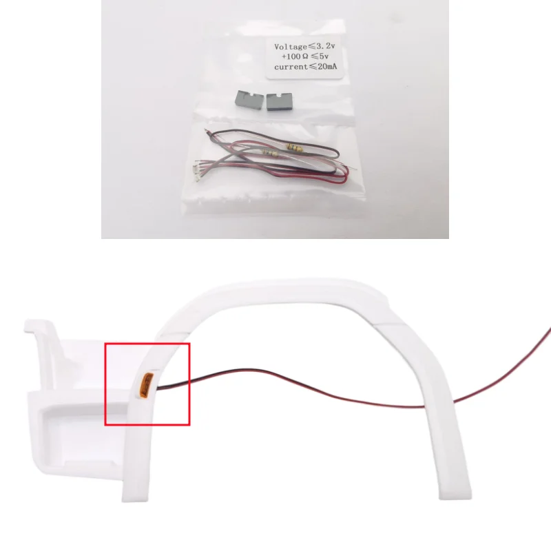 1 Paar Vorderrad-Augenbrauenlichter für Tamiya 1/14 RC Truck Scania 770s 56368 Upgrade-Zubehör