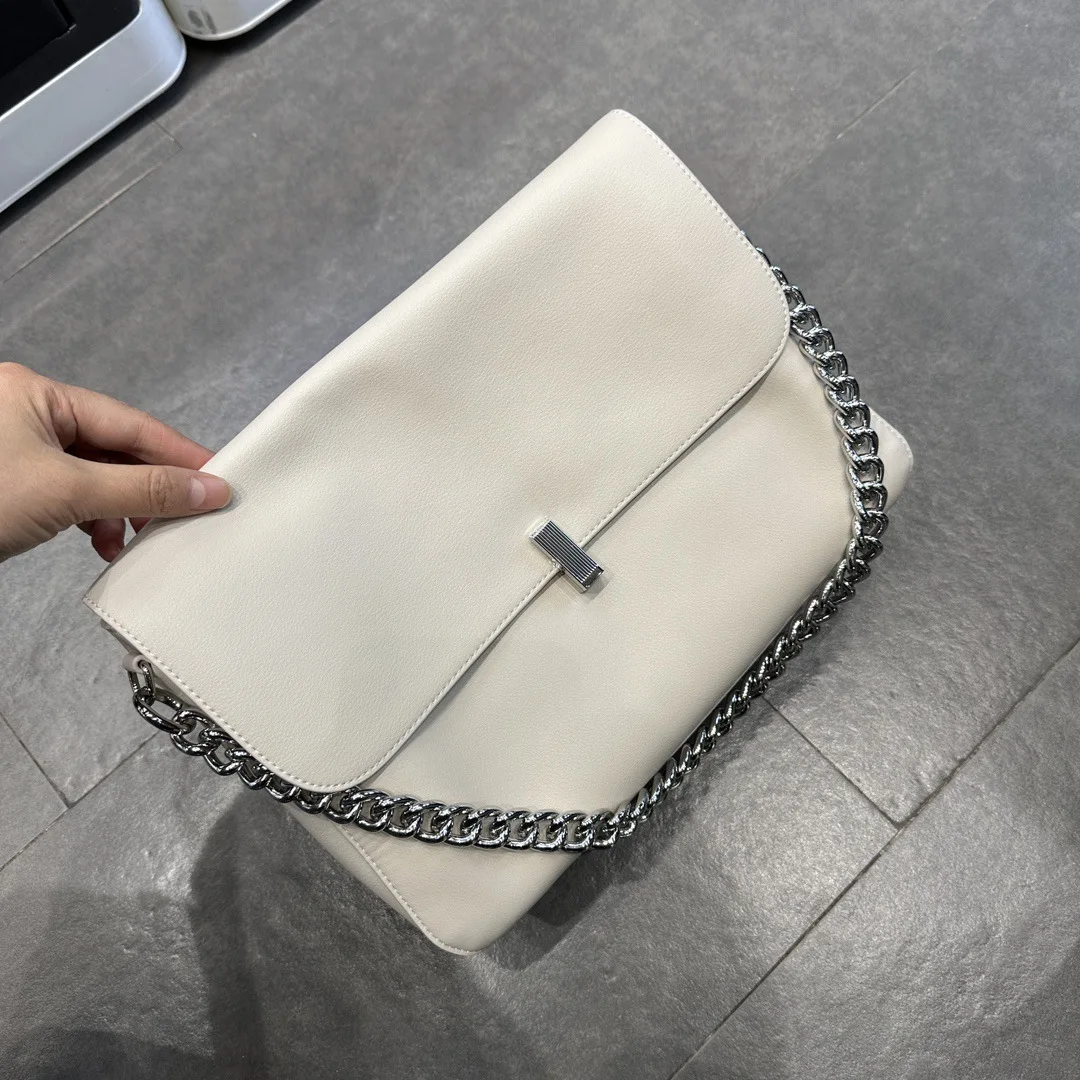 

2024 New Crossbody Bag Tote Women's handbag real leather Large Capacity chain shoulder Bag Leather Underarm Bag