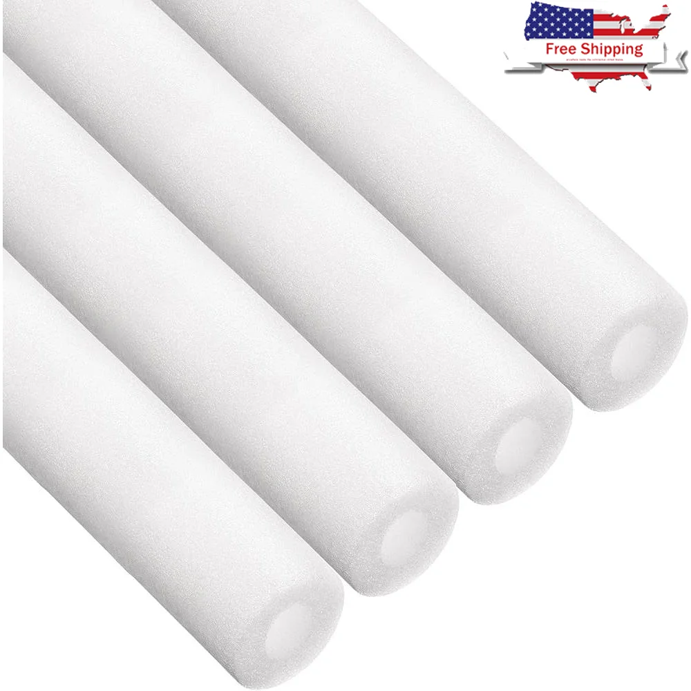 

Изоляционный чехол для труб из пенопласта, комплекты защиты труб размером 3,28 фута, 4 упаковки, предотвращение потери тепла, влагостойкий, амортизирующий, закрытый элемент