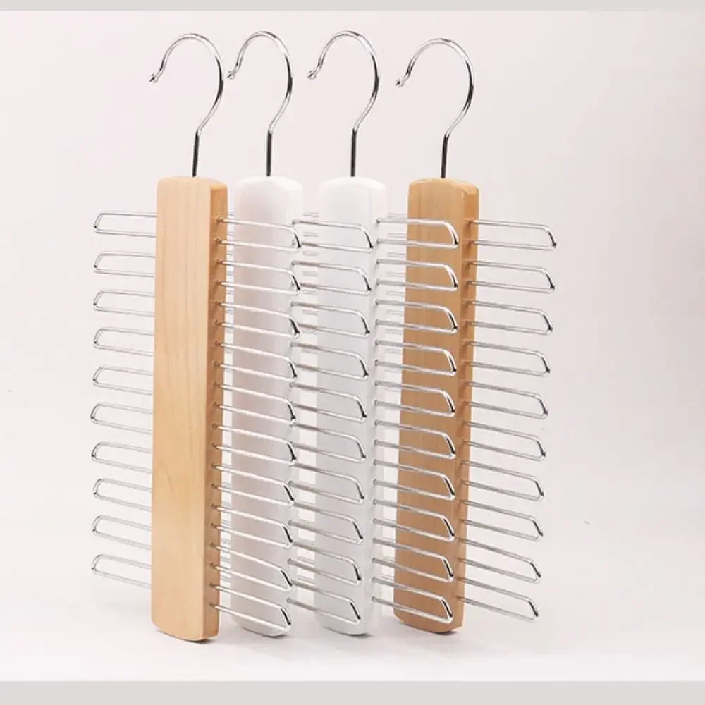 Krawatten Kleiderbügel Halter Rack Seidenschal Gürtel Organizer Schrank Holz Lagerung Hängen Rack Lagerung Halter Für Kleiderschrank 20 Bar