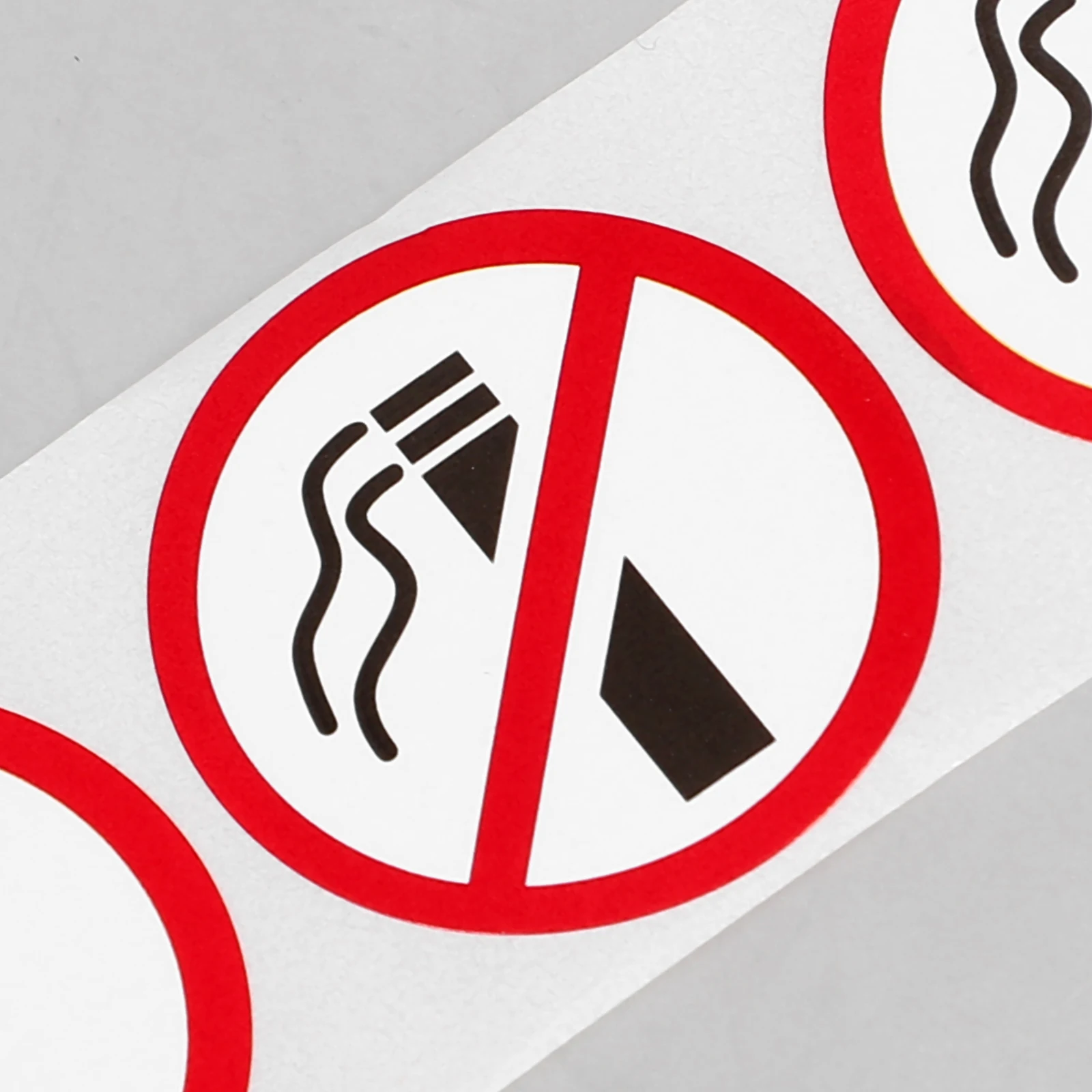 

4 Rolls No Smoking Sign Stickers Scratch Resistant Waterproof Self Adhesive No Smoking Decals for Office School Business