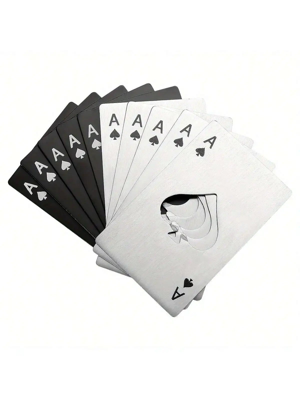 Roestvrij staal Spades A Winemaker Flesopener Speelkaarten Flesopener Creditcard Bierflesopener