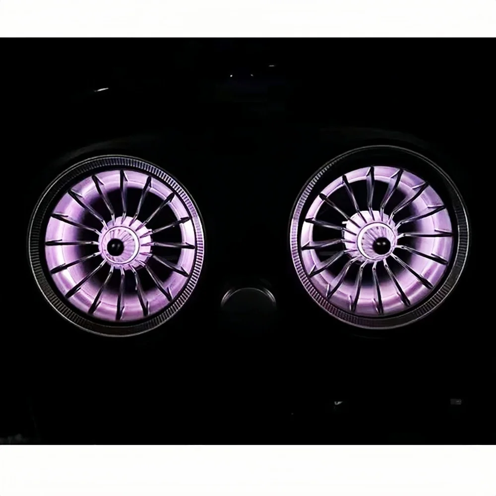 3/12/64 Colour LED Air Conditioning Vents Ambient Light For Mercedes Benz W205 X253 C-Class GLC AMG C43 C63 Exhaust Nozzle Refit view 5