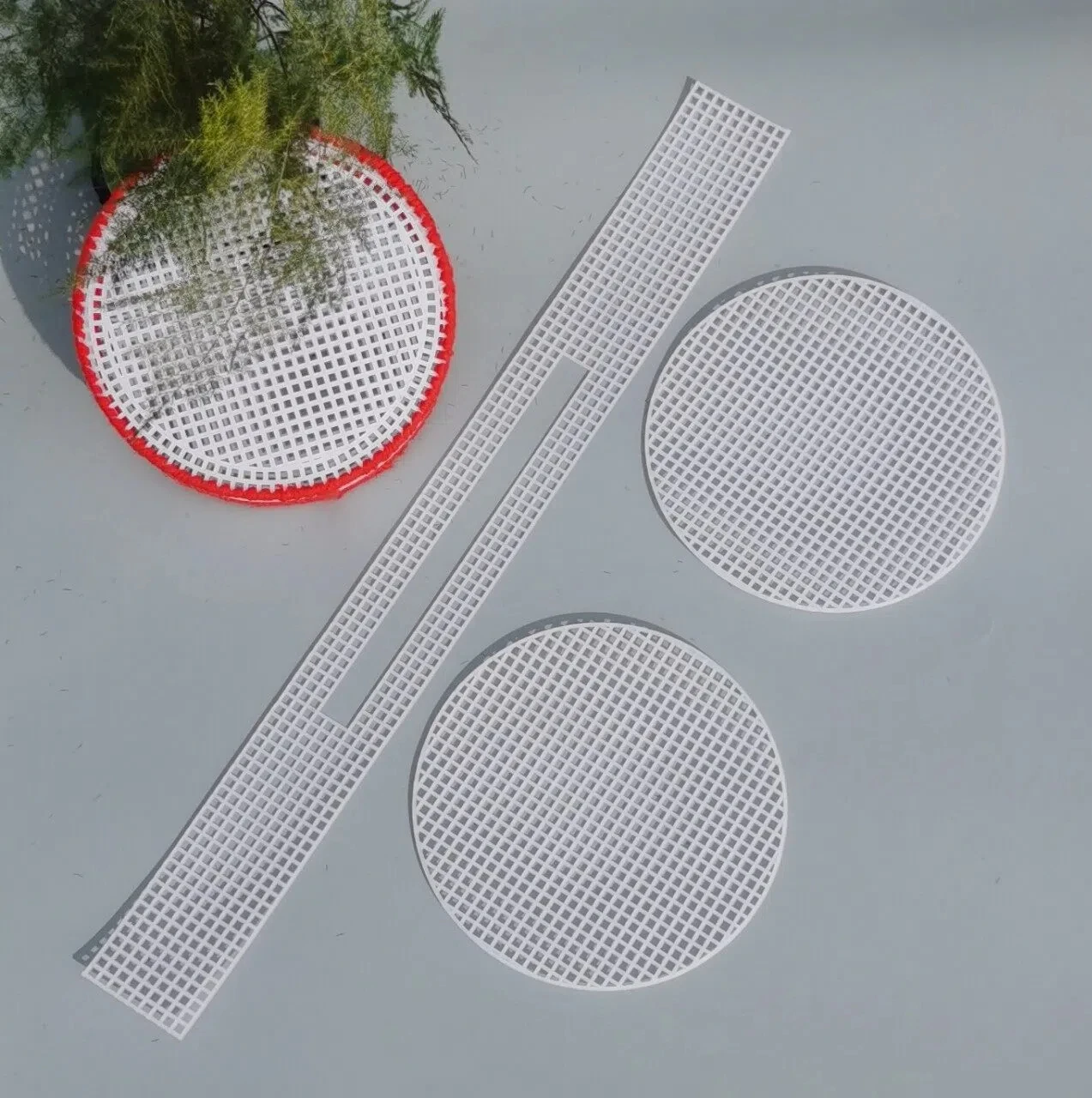 1 Set Handtaschen-Schultertaschen-Netzabdeckung Taschenzubehör Hilfs-Strick-Plastiknetz-Set DIY Bastelmaterial für Taschen – Detail 3