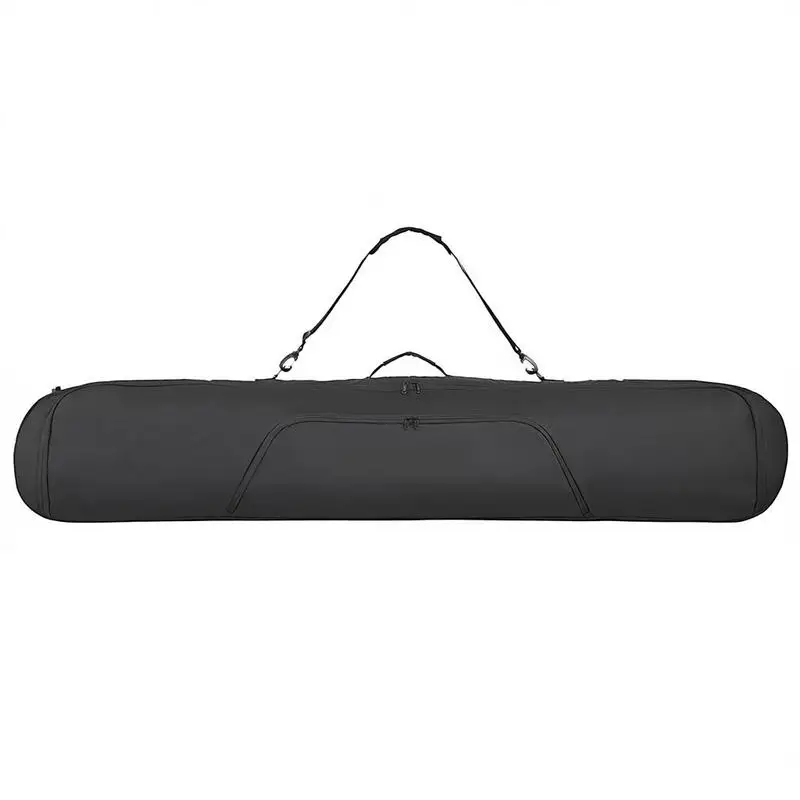 

Snowboard Carrier 65 in/165 cm For Air Travel Winter Sports Ski Resorts, Padded Protection 600D Oxford Fabric Adjustable Inner Straps Accommodates Poles Goggles Gloves Helmet Boots Black